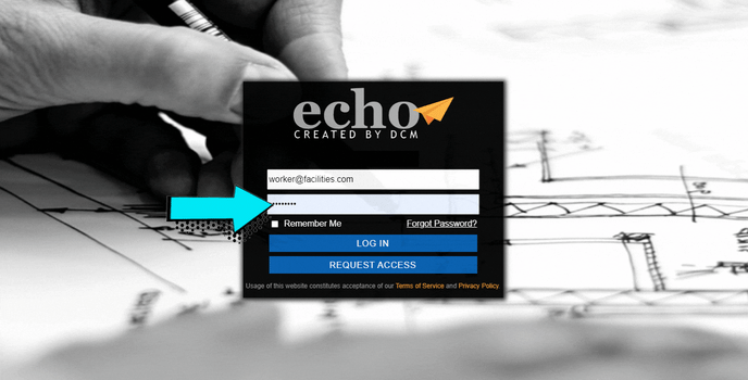 enter password echo login