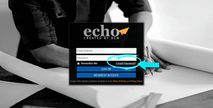 forgot password echo login